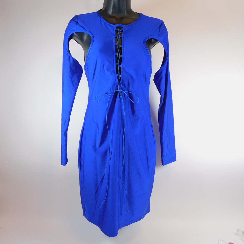 Good Time Bright Blue Club Dress L CL2787	0120